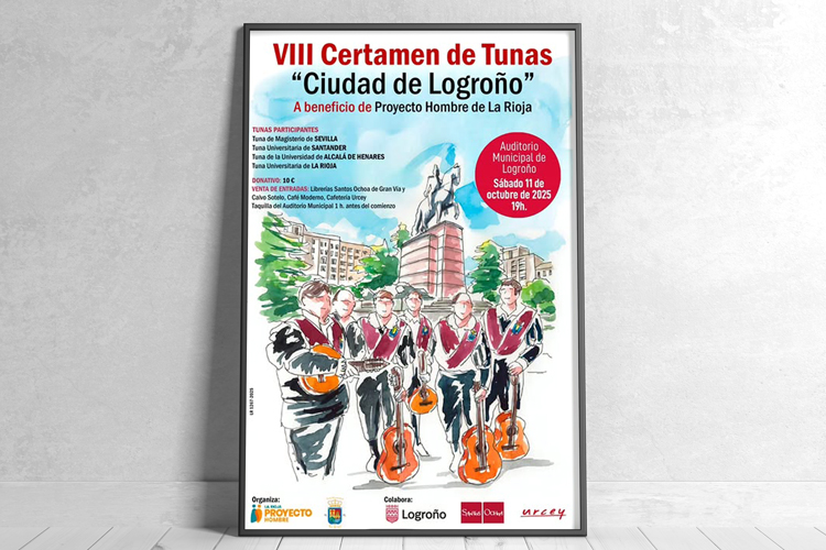 EL AUDITORIO MUNICIPAL ACOGERÁ EL VIII CERTAMEN DE TUNAS “CIUDAD DE LOGROÑO” A BENEFICIO DE PROYECTO HOMBRE LA RIOJA
