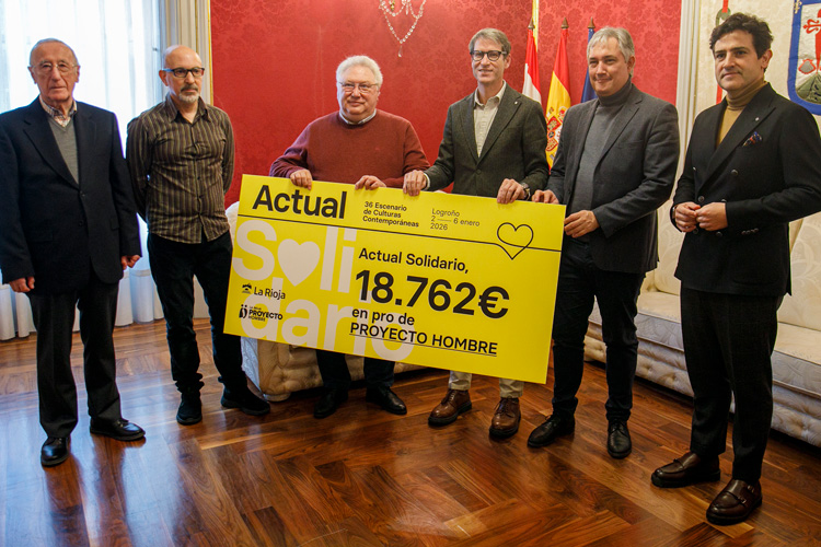 ACTUAL SOLIDARIO ENTREGA 18.762 € A PROYECTO HOMBRE LA RIOJA